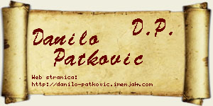 Danilo Patković vizit kartica
